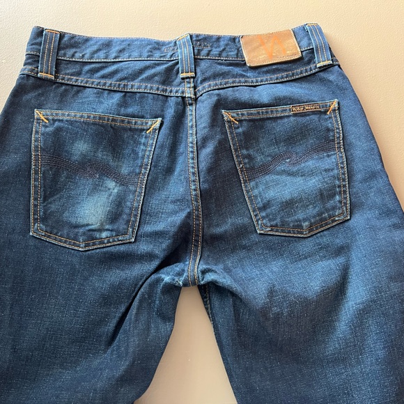 Nudie Jeans | Sharp Bengt Style in a Recycle Dark Worn Wash - W 30” L 34” - Picture 3 of 7